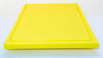 1xSchneidbrett Gelb 50x30x2 cm.mit Saftrille Industriqualität