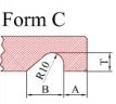 Hohlkehle einfräsen - Form C